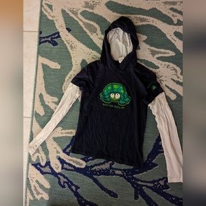 Small or XS women's shirt. Long sleeve hooded shut the shell up turtle vintage